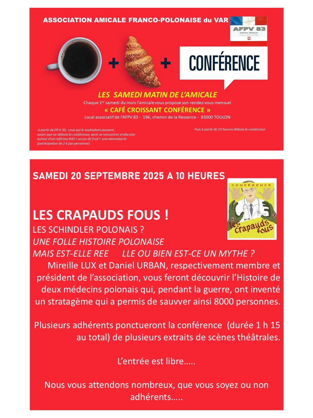 AFFICHE CRAPAUDS FOUS